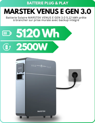 Batterie Solaire Plug & Play - MARSTEK VENUS E GEN 3.0 - 5.12kWh