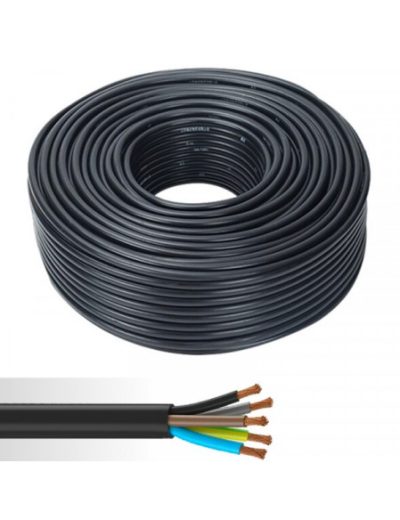 Cable triphasé 5g2,5mm2 noir