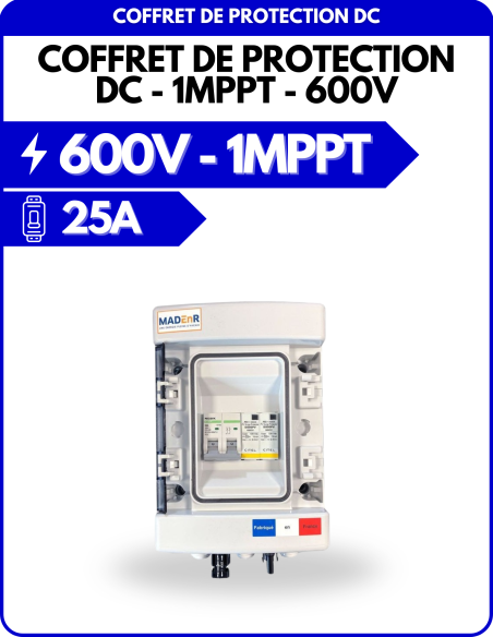 Coffret de protection DC - - 1MPPT - SPD2 - 600V