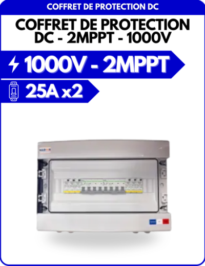 Coffret de protection DC - 1IN/1OUTx2 - 2MPPT - SPD2 - 1000V