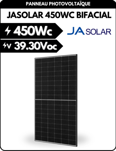 Panneau solaire 450W N-Type - Bifacial Double Glass - JAM54D40-LB-1500V