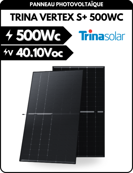Panneau solaire 500W Trina Solar Vertex S+N-type i-TOPCon 500 Wc Bi-Facial ZETA-3930
