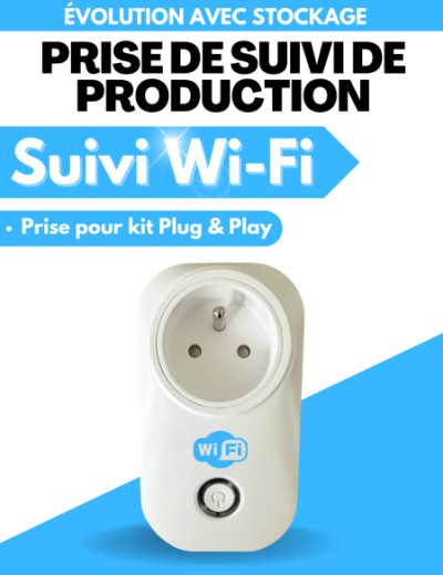 Prise de suivi de production connectée WiFi 2.4Ghz pour panneau solaire plug and play